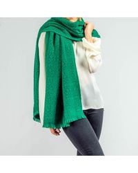 Black Accessories - Super Luxe Emerald Basket Weave Cashmere Shawl - Lyst