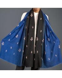 Black Accessories - Hand Embroidered Pashmina Shawl - Lyst