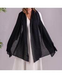 Black Accessories - Sable Gossamer Cashmere Shawl - Lyst