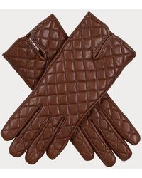 Black Accessories - Hazelnut Quilted Cashmere Lined Leather Gloves - Lyst