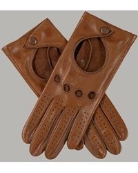 Black Accessories - Ladies Coffee And Cinnamon Italian Leather Driving Gloves - Lyst