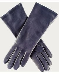 Black Accessories - Midnight Leather Gloves With Cashmere Lining - Lyst