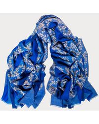Black - Hand Embroidered Pashmina Cashmere Shawl - Blue Heaven - Lyst