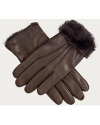 Black Accessories - Rabbit Fur Lined Leather Gloves - Lyst