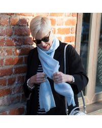 Black Accessories - Pastel Blue Cashmere And Silk Wrap - Lyst