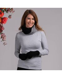 Black Accessories - Two Tone Cashmere Snood And Cashmere Gloves Set - Lyst