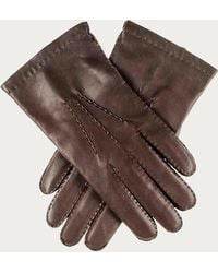 Black Accessories - Hand Stitched Cashmere Lined Leather Gloves - Lyst