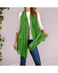 Black - Go Green Cashmere And Silk Wrap - Lyst