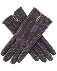 Black Accessories - Ladies And Taupe Cashmere Lined Leather Gloves - Lyst