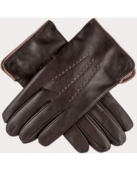 Black Accessories - Two Tone Cashmere Lined Leather Gloves - Lyst