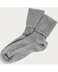 Black Ladies' Grey Cashmere Socks