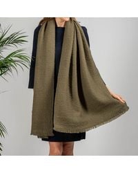 Black Accessories - Super Luxe Basket Weave Cashmere Shawl - Lyst