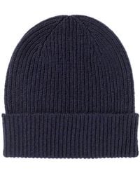 Black Accessories - Rib Knit Cashmere Beanie - Lyst