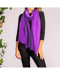 Black - Purple Pizzazz Shaded Cashmere And Silk Wrap - Lyst