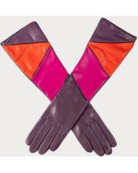 Black - Harlequin Long Leather Gloves - Silk Lined - Lyst