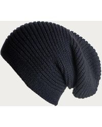 Black Accessories - Cashmere Slouch Beanie Hat - Lyst