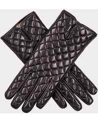 Black Accessories - Quilted Cashmere Lined Leather Gloves - Lyst