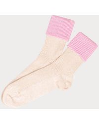 Black Accessories - Ladies Parchment And Ballet Cashmere Socks - Lyst