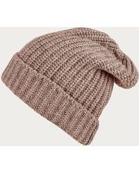 Black Accessories - Ribbed Cashmere Slouch Beanie Hat - Lyst