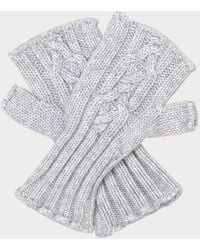 Black Accessories - Cable Knit Cashmere Mittens - Lyst