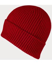 Black Accessories - Cardinal Rib Knit Cashmere Beanie - Lyst