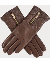 Black Accessories - Havana Quilted Leather Gloves With Cashmere Lining - Lyst