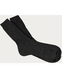 Black Men's Cashmere Socks - Black