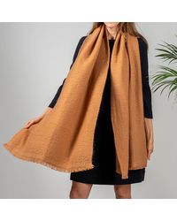 Black Accessories - Super Luxe Honey Basket Weave Cashmere Shawl - Lyst