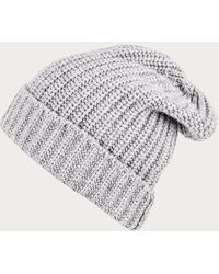 Black Accessories - Ribbed Cloud Cashmere Slouch Beanie Hat - Lyst