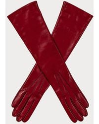Black Accessories - Long Silk Lined Leather Gloves - Lyst