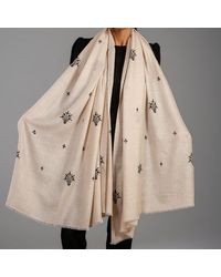 Black Accessories - Hand Embroidered Pashmina Shawl - Lyst