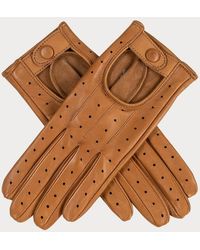 Black Accessories - Ladies Caramel Italian Leather Driving Gloves - Lyst