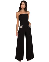 Black Halo Carmine Color Block Jumpsuit - Black