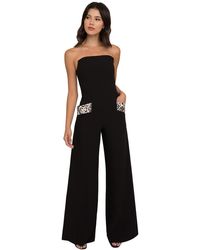 Black Halo Carmine Color Block Jumpsuit - Black