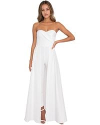 Black Halo Caine Color Block Jumpsuit - White