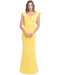 Black Halo Patricia Gown - Yellow