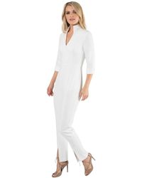 Black Halo Jeanne Jumpsuit - White