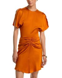 Victoria Beckham - Gathered Waist Mini Dress - Lyst