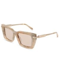 Ferragamo - Faceted Prisma Rectangular Sunglasses, 52Mm - Lyst