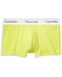 Calvin Klein Modern Cotton This Is Love Trunks - Yellow
