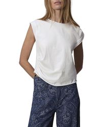 Rag & Bone - Mica Ruched Sleeveless Cropped Top - Lyst