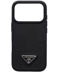 Prada - Saffiano Leather Case For Iphone 17 Pro - Lyst