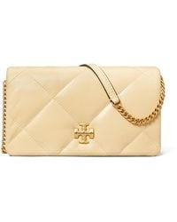Tory Burch - Kira Diamond Quilt Leather Chain Wallet - Lyst