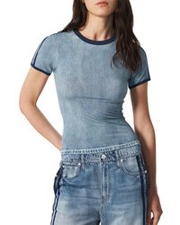 Rag & Bone - Miramar Track Baby Tee - Lyst