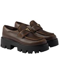 Prada - Leather Loafers - Lyst