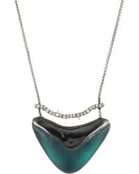 Alexis Bittar Lucite Pendant Necklace - Blue