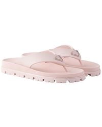 Prada - Rubber Thong Sandals - Lyst