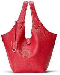 Polo Ralph Lauren - Polo Play Medium Leather Tote - Lyst