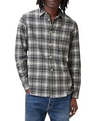 AllSaints - Gratton Check Slim Fit Button Down Shirt - Lyst