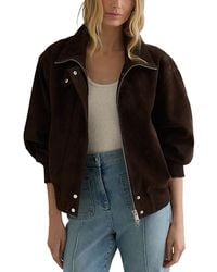 Reiss - Petite Cara Leather Jacket - Lyst